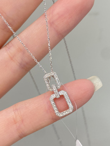 Xinfly 2026 Nuevo Colgante de Lujo con Número 8 en Oro de 18K y Diamantes Naturales, Joyería Fina de Moda para Mujer, Colgante para Bodas y Fiestas - Product Image 3