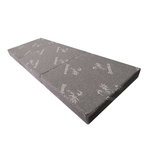 Colchón de espuma viscoelástica plegable para descanso, colchón plegable de bambú, individual - Product Image 1