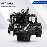 Moteur diesel d'excavatrice SCDC CUM 6BT série 6BTAA5.9-C178, refroidi par eau, 4 temps, 6 cylindres, pour machines de construction