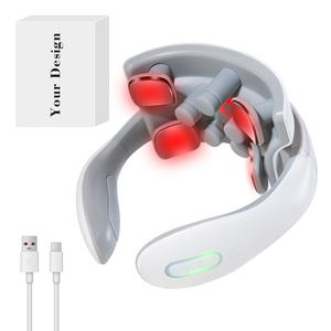 Masseur de cou sans fil portable, 6 modes, 15 niveaux avec chaleur pour soulager les douleurs cervicales, utilisation à domicile, au bureau ou en voiture - Product Image 1