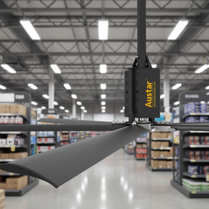 Ventilador de Techo Industrial HVLS para Talleres y Espacios Comerciales, Circulación de Aire de Alta Eficiencia con Aspas Grandes de Aleación de Aluminio - Product Image 1