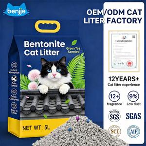 BENJIE Natural Sodium-Based Clumping Sand <b>Ball</b> Low Dust Extra Odor Control Fast 5L Bentonite Cat Litter - Product Image 1
