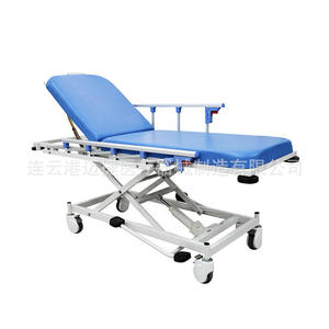 Chariot médical de transport à hauteur réglable avec vérin hydraulique et 4 roulettes, mobilier hospitalier pour urgences et gastroscopie - Product Image 1