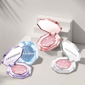 Boîtier vide pour fard à paupières individuel, blush et blush crème, avec logo personnalisé, en cristal octogonal - Product Image 1