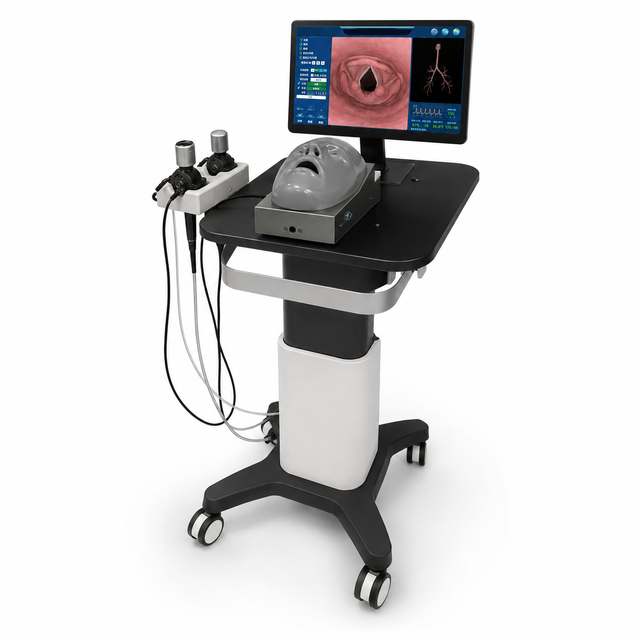 Compact Bronchoscopy Endoscopy Trainer HD Display Voice Assistant USB Connection Medical Teaching Equipment