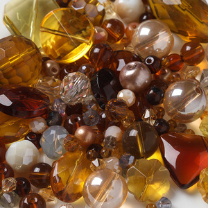 Perles de verre rondes multicolores 45g, perles en vrac pour la création de bijoux DIY, bracelets, colliers, accessoires pour téléphone - Product Image 3