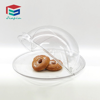 Couverture de plat en plastique PC transparente pour buffet de restaurant, couvercle alimentaire en verre pliable et enroulable
