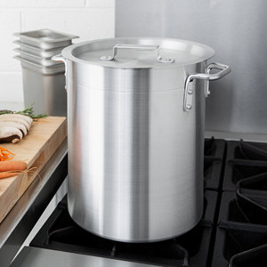 Lot de 5 casseroles en aluminium de poids standard avec pots 20QT, 24QT, 32QT, 40QT et 52 QT et 5 couvercles de casseroles - Product Image 5