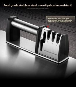 2025 Stainless Steel Manual Portable 2 Slot Grit With 4 in 1 Knife and <b>Scissor</b> <b>Sharpener</b> Tools - Product Image 4
