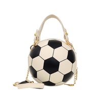Tas Bola Basket Sepak Bola Unisex Chic Unik Tanpa Dompet Penutup Ritsleting Ringan Tahan Air Clutch Perjalanan Dua Tali PU