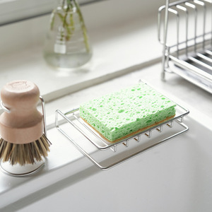 Jabonera de acero inoxidable de doble nivel moderna, desagüe de almacenamiento de baño para limpiar herramientas de <span class=keywords><strong>ducha</strong></span> y vajilla, soporte de Metal - Product Image 5