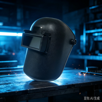 Casque de soudage à obscurcissement automatique KM SAFETY HS3020 avec écran facial rabattable, grande vue, nouveau matériau PP, personnalisable pour une utilisation en construction