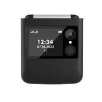 Teléfono Móvil Plegable con Doble Pantalla 4G, Botones Grandes, SOS, Radio FM, Doble SIM, Alemán, para Personas Mayores, Larga Duración de Batería