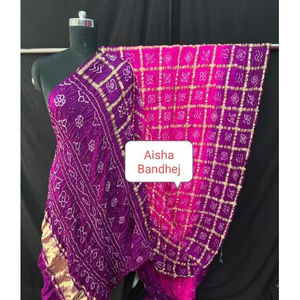 Sari en soie Ghatchola indien de designer, sari de mariée de luxe en soie Gajji Ghatchola par le fabricant au meilleur prix - Product Image 1