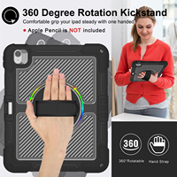 Coque robuste antichoc pour tablette iPad Air 13 M2 M3 M4 avec support rotatif et dragonne, idéale pour usage professionnel (OEM/ODM B2B)