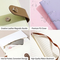 Coffret Cadeau Personnalisé de Carnet d'Adresses A5 Épais avec Couverture en Cuir et Papier, Journal Portable de Grande Beauté avec Logo Imprimé