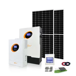 Jsdsolar generator tenaga surya portabel, sistem tenaga surya portabel semua dalam satu 3000 watt 5000 watt