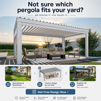 Direkt vom Hersteller: Regenfeste, wasserdichte, motorisierte bioklimatische Pergola aus Aluminium mit pulverbeschichteter Oberfläche für den Außenbereich und als Carport