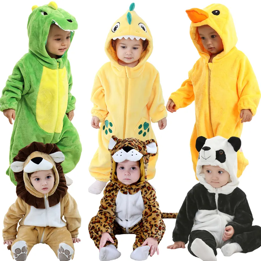 ホットセール幼児かわいいアヒルOnesie幼児男の子女の子ハロウィンジャンプスーツ赤ちゃん動物コスチューム