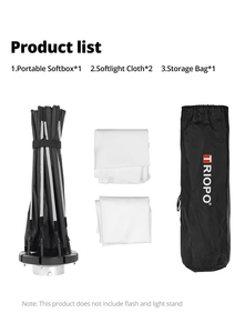 Triopo 55cm 65cm 90cm foto portátil Bowens montaje Softbox Octágono paraguas al aire libre <span class=keywords><strong>caja</strong></span> suave para Godox Jinbei Strobe - Product Image 6