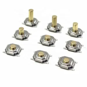 Copper made button switch SMT 5.2*5.2*3.5 mm mini tact switch smd momentary Unlock pushbutton 4x4x3mm tact switches waterproof