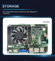 Carte mère de serveur industrielle de 3,5 pouces, Intel Elkhart Lake J6412, 6COM232, DDR4, VGA, LVDS, ITX, X86, carte mère embarquée