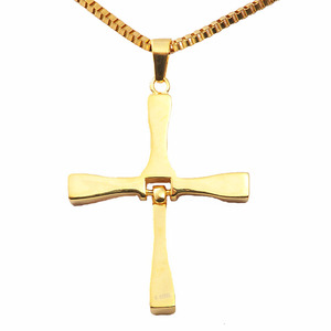 Collana con croce veloce e furiosa collana da uomo domino <span class=keywords><strong>Toretto</strong></span> Fashion Cross Charm con ciondolo croce zircone Hip Hop cz - Product Image 2