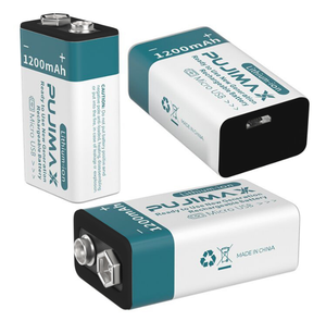 Batterie rechargeable 9V 1200mA Multimètre Guitare mètre Bloc neuf volts Batterie lithium-ion 6F22 Charge directe <span class=keywords><strong>micro</strong></span> USB - Product Image 4