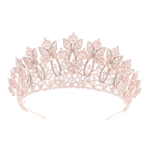 Tiaras de Joyería para el Cabello de Novia, Estilo Barroco, con Circonitas en Forma de Mariposa, ROMANTIC, Gran Venta - Product Image 6