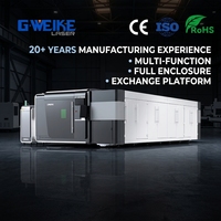 Machine de découpe laser fibre CNC 2-en-1 pour tôles et tubes métalliques de 1 à 6 kW, entièrement couverte, avec rails de guidage Hiwin et fonctionnement automatique Cypcut