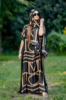 Robes Abaya Zifeng OEM anti-statiques sans manches, longueur cheville, imprimées numériquement, grandes tailles, style africain, certifiées CE