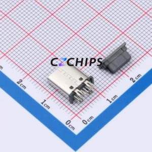 HX TYPE-C 14P LC H10.0 USB Connector Through hole Component (THT) Connector Type-C USB 3.1 Female Through Hole - Product Image 2