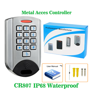 Clavier de contrôle d'accès RFID autonome CR807, étanche IP68, boîtier métallique, contrôleur d'accès de porte par carte EM 125KHz et mot de passe - Product Image 2
