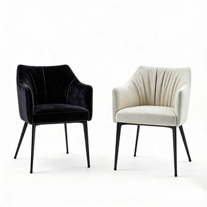 Fauteuil d'appoint robuste à dossier clair avec pieds, <span class=keywords><strong>chaise</strong></span> de <span class=keywords><strong>salle</strong></span> à <span class=keywords><strong>manger</strong></span> moderne noire à motif <span class=keywords><strong>pied</strong></span>-de-poule, <span class=keywords><strong>chaise</strong></span> d'appoint tissée et rembourrée - Product Image 2