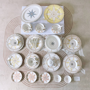 Bone China Design Variety Charge Dessert Dinner Plates Gold Patterned Edge Porcelain Bone China Ceramic <b>Dinnerware</b> - Product Image 1