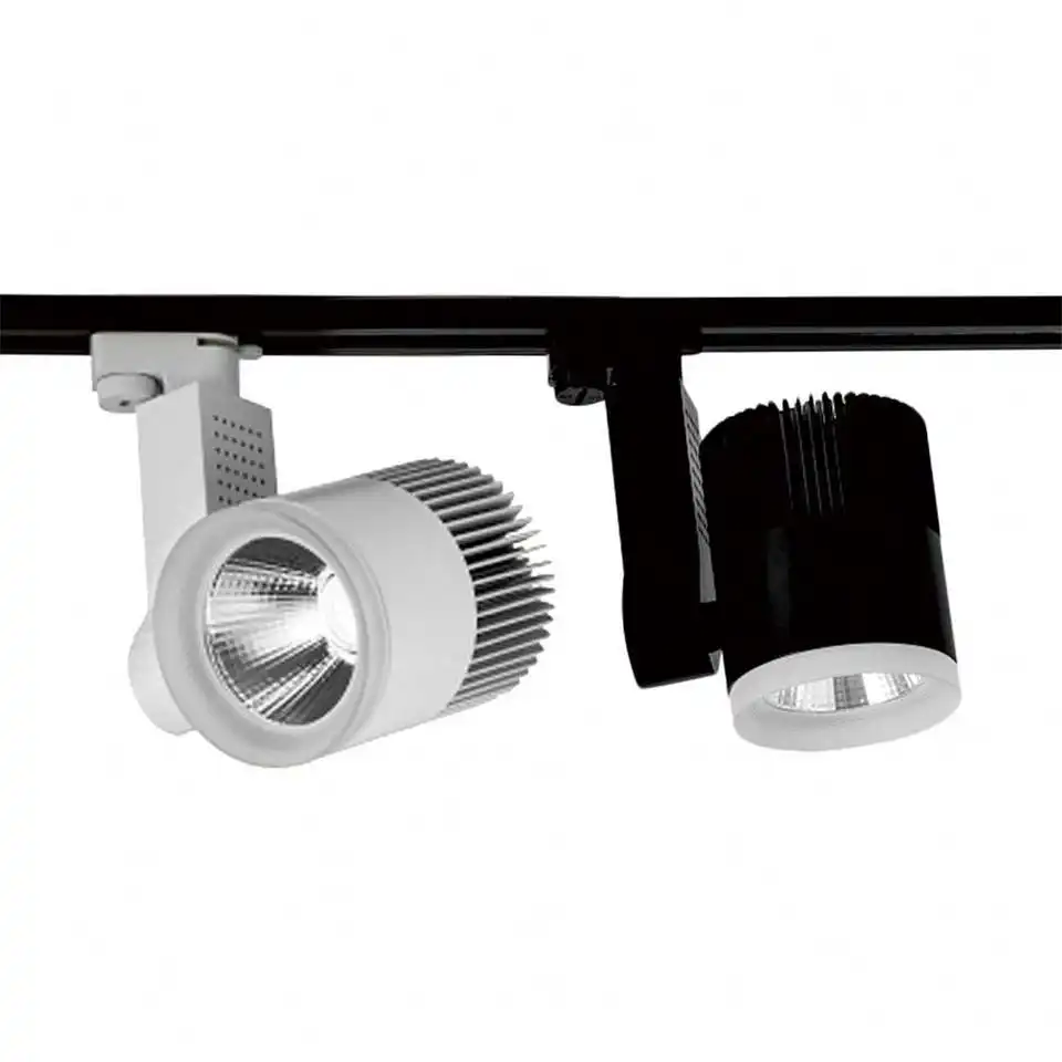 Aluminum Zoomable Adjustable Spot Lamp for gallery mall shop anti glare Focus COB Led Track Light