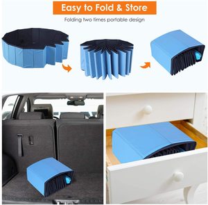<span class=keywords><strong>Piscina</strong></span> plegable de pvc <span class=keywords><strong>para</strong></span> <span class=keywords><strong>perros</strong></span> y gatos, lavable, grande, 80x20cm, color azul y rojo - Product Image 3