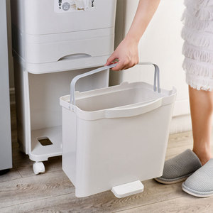 Multi Functional Kitchen Trash Can Large Capacity Double Layer Wet Dry Waste Separation Indoor Use Rectangular Design - Product Image 2