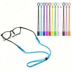 Chaîne de lunettes de soleil réglable, cordon antidérapant pour le sport, sangle élastique en silicone pour lunettes - Product Image 1