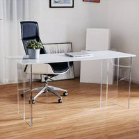 Acryworks Pieds de table en acrylique transparent robuste et personnalisé en plexiglas transparent Pied de bureau flottant en acrylique épaisseur 20mm