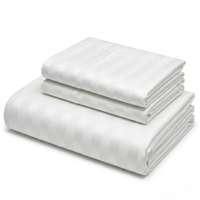 Parures de lit en satin rayé tissé 100 % coton biologique respirant, très demandées, pour hôtels et vente en gros de tissus de literie