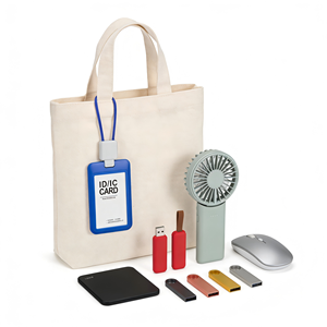 Set de Regalo Promocional con Logotipo Personalizado: Mini Ventilador, Alfombrilla para Ratón, Memoria USB, Soporte para Teléfono y Báscula Electrónica para Regalos a Clientes - Product Image 4