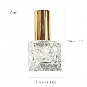 Flaconi <span class=keywords><strong>di</strong></span> <span class=keywords><strong>Profumo</strong></span> <span class=keywords><strong>di</strong></span> Alta Gamma da 10ml a Forma <span class=keywords><strong>di</strong></span> Cubo d'<span class=keywords><strong>Acqua</strong></span>, Eleganti Contenitori in Vetro Trasparente con Spray per Campioni e Oli Essenziali Portatili - Product Image 6