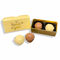 Logo personnalisé petit emballage en papier blanc pour le chocolat mini mignon mini boîtes de chocolat avec revêtement UV pour l'emballage alimentaire