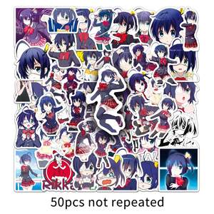 Cyuunibyou สติ๊กเกอร์อนิเมะ50ชิ้น/เซ็ต, สติ๊กเกอร์อนิเมะสติ๊กเกอร์การ์ตูนการ์ตูนสำหรับตกแต่งกระเป๋าแล็ปท็อปกันน้ำติดหน้าต่างรถยนต์ - Product Image 6
