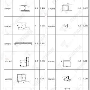 6000 Serie verschiedene Formen kundenspezifische Profile Aluminium, Aluminium-Extrusionsprofile