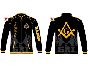 Chaqueta Masónica de Maestro Masón, Chaqueta de Carreras Personalizada |   Chaqueta de Carreras con Logotipo Bordado Personalizado de la Francmasonería para Hombre - Product Image 1