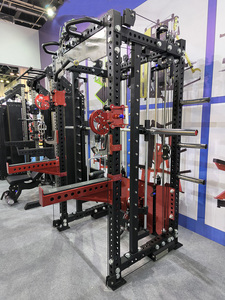 Đa chức năng trạm Smith Máy cáp điện giá với Lat kéo xuống và hàng thấp chức năng huấn luyện viên Máy Squat giá - Product Image 3