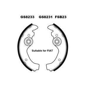 FSB23 LS1162 GS8233 LS1291 GS8234 per <span class=keywords><strong>FIAT</strong></span> <span class=keywords><strong>500</strong></span> 126 850/ragno 600 133 sedile 600/850 ZASTAVA 0.5L SET di ganasce <span class=keywords><strong>del</strong></span> freno posteriore 850 - Product Image 6