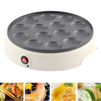 Mini machine à crêpes électrique automatique antiadhésive pour 14 poffertjes, crêpes hollandaises et boules de crêpes fourrées